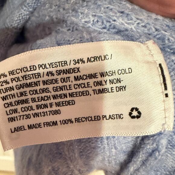 New Day Periwinkle Blue Textured Knit Sweater Women’s Large Soft Cozy Pullover - Picture 4 of 6